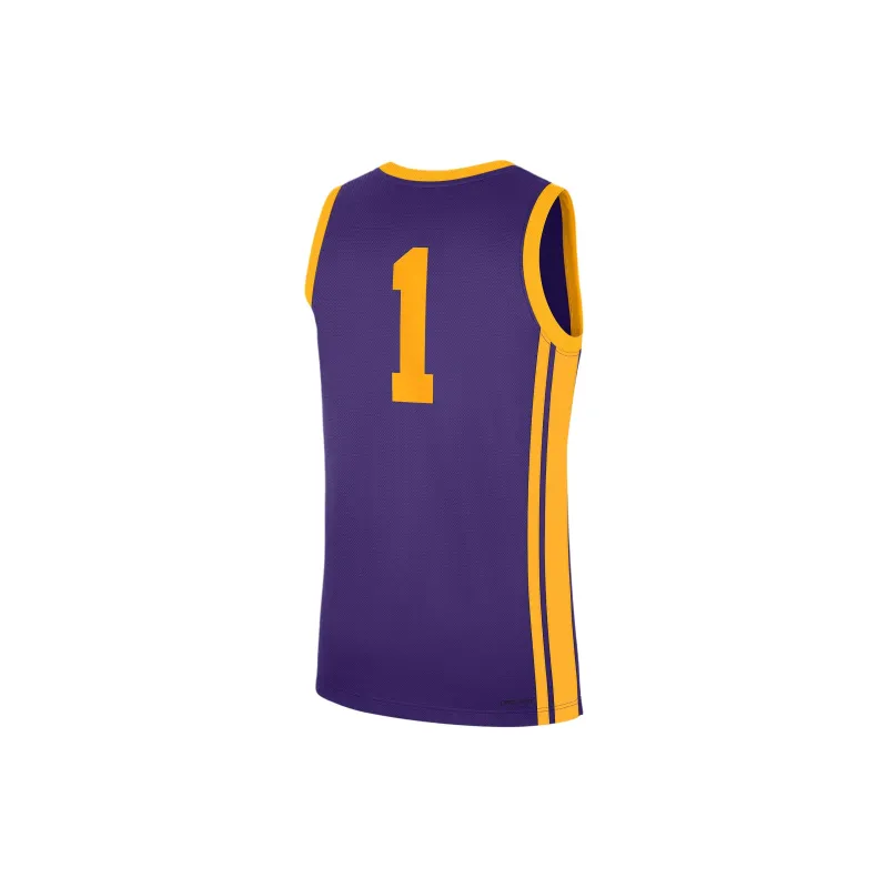 Nike Lsu Tigers Replica Men's Nike College Basketball Jersey-1