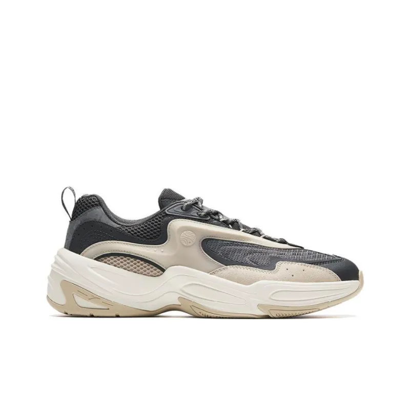 Anta Through Cushioned Slip-Resistant Low-Top Chunky Sneakers Men's Gray-1