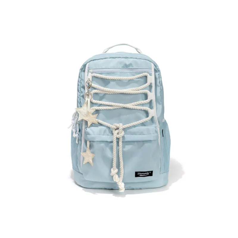 SHUNYIDE Nylon Backpack Medium Size Unisex Azure Blue-2