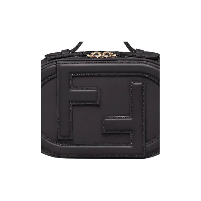 FENDI O'Lock Calfskin Camera Bag Handbag Shoulder Bag Crossbody Bag Mini Women's Black-3