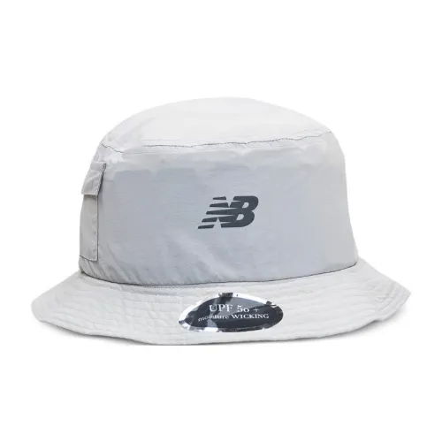 New Balance Recycled Nylon Eco-Friendly Recycled Nylon Bucket Hats Men's Light Gray