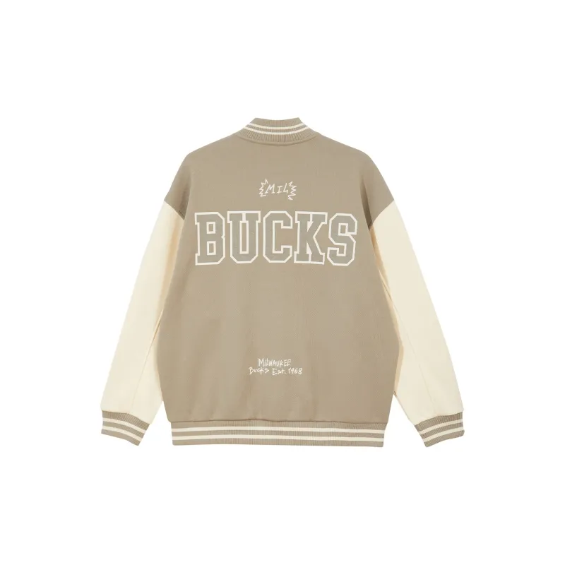 JACK JONES· x NBA Bucks Team Spring Fall Jacket Men's Khaki-1