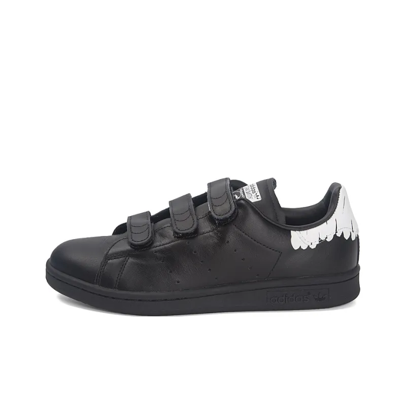 Adidas Originals STAN SMITH Anti Slip Wear Resistant Low Top Casual Shoes Women's Black-0