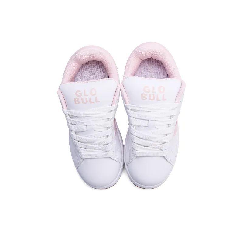 GLO BULL Skateboard Shoes Unisex Low Top White Pink-3