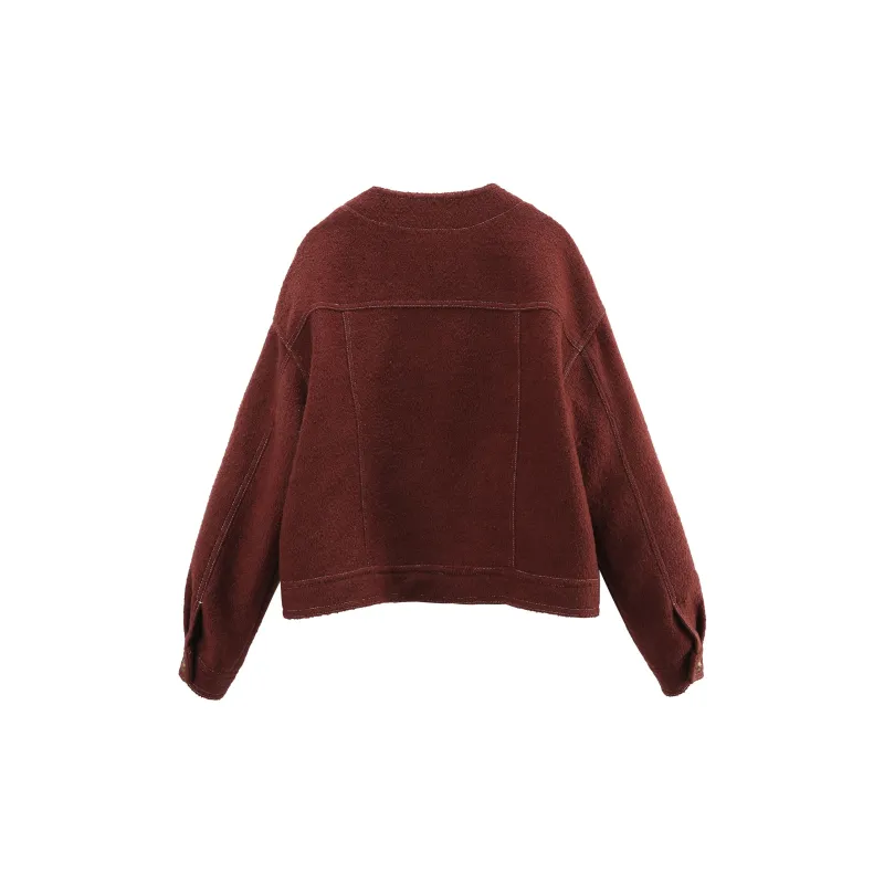 A Paradise For Awakening Coats Women's Burgundy-1