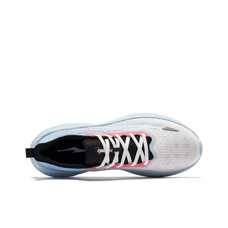 Erke Cushioning Lightweight Rebound Low Top Running Shoes Men's Blue White-3