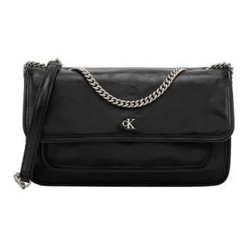CALVIN KLEIN Synthetic Material Shoulder Bag Medium Size Women's Space Black