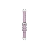 Purple-Small Round Pendant Litchi Grain Strap & 12mm Cat Ear Silver Connector-DIY Pendant Accessories-White Diamond Cat