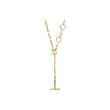 David Yurman 18kt Yellow Gold Dy Madison Three Ring Chain Necklace 3mm
