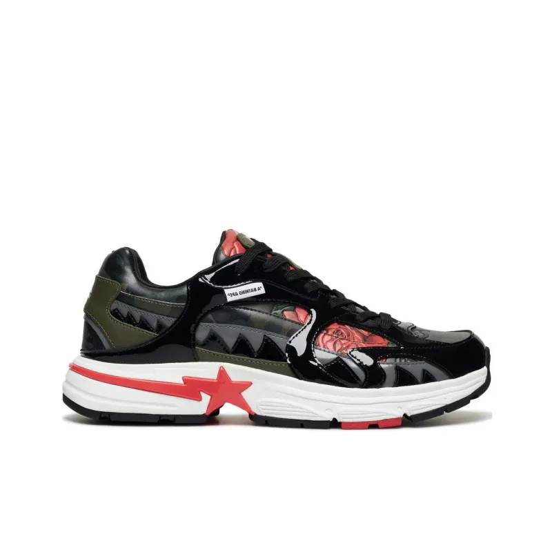 ASSC x A BATHING APE SHARK STA Low Top Casual Shoes Men's Black-1