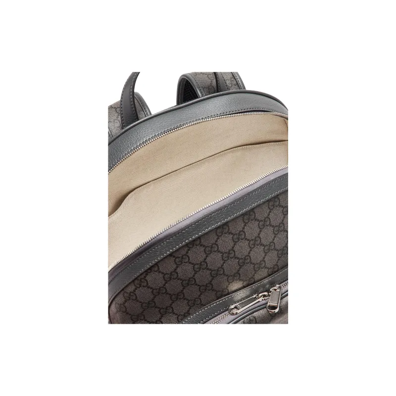 GUCCI Ophidia Coated Canvas Backpack Medium Size Men's Gray-3