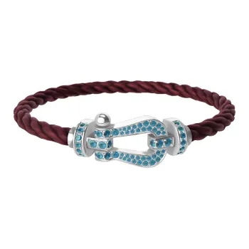 FRED 18K White Gold Bracelets Men's Pomegranate Red