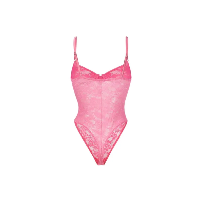 Fleur Du Mal Le Stretch Lace Bodysuit-1