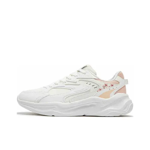 361° Kesar 2 Anti Slip Wear Resistant Low Top Casual Running Shoes Women's White Pink