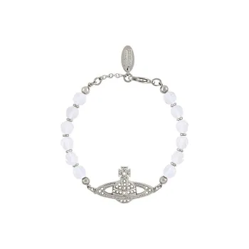 Vivienne Westwood Saturn Decoration Bracelets Women's Silver/White