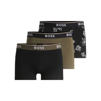 HUGO BOSS FW24 Underpants Men's 3 Pack Black+Green+Black White