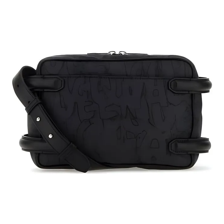 Alexander McQueen Calfskin Shoulder Bag Crossbody Bag Men's Black-2