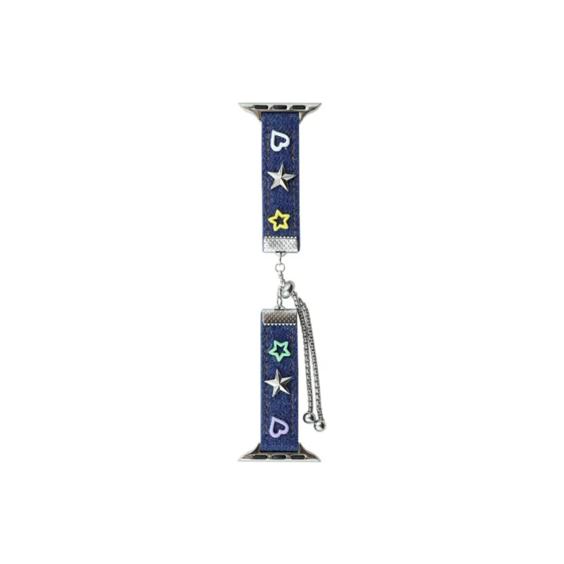 CHRROTA Watch Band Compatible With All Devices 49mm Denim Fabric-3