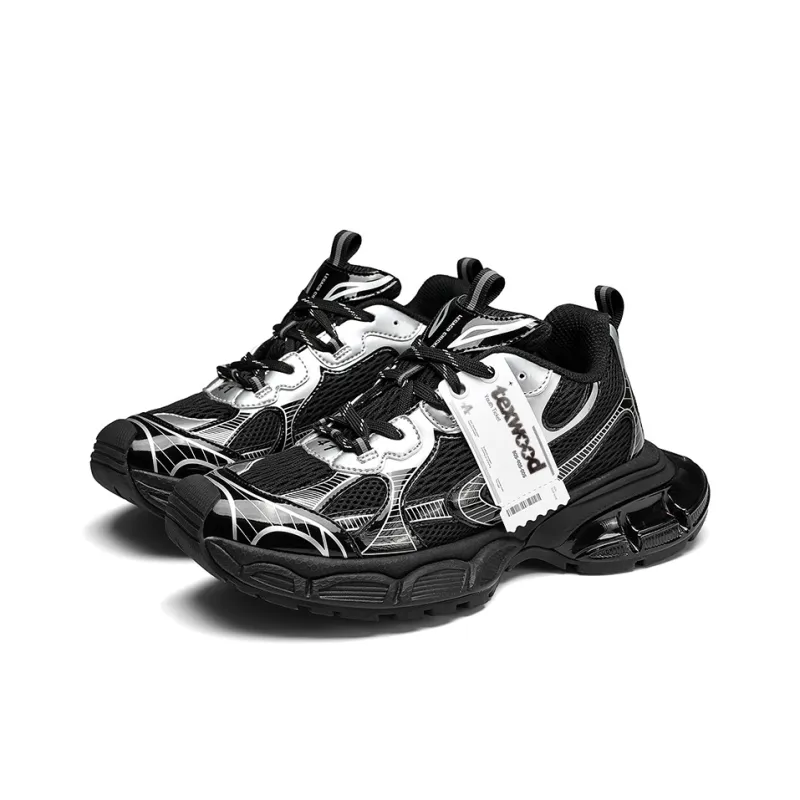 TEXWOOD Anti-Slip Wear-Resistant Breathable Height Increasing Low-Top Chunky Sneakers Unisex-10