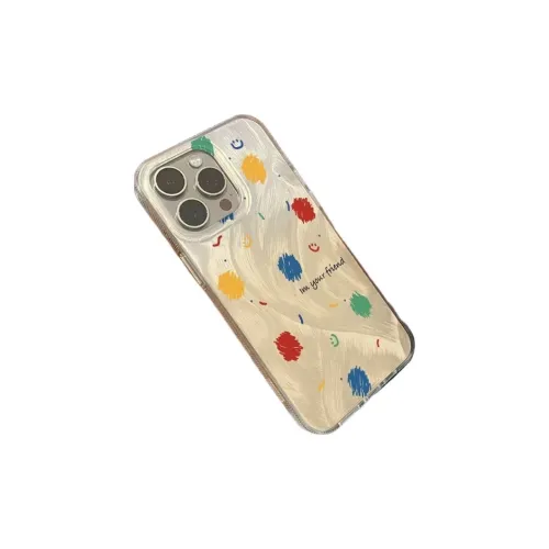 BYZ Silicone Material Graffiti Minimalist Style Phone Cases Compatible With Apple IPhone 16 Pro Max/15 Pro/14/13