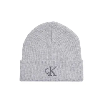 CALVIN KLEIN Recycled Polyester Beanies Men's Gray