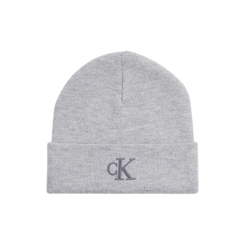 CALVIN KLEIN Recycled Polyester Beanies Men's Gray-0