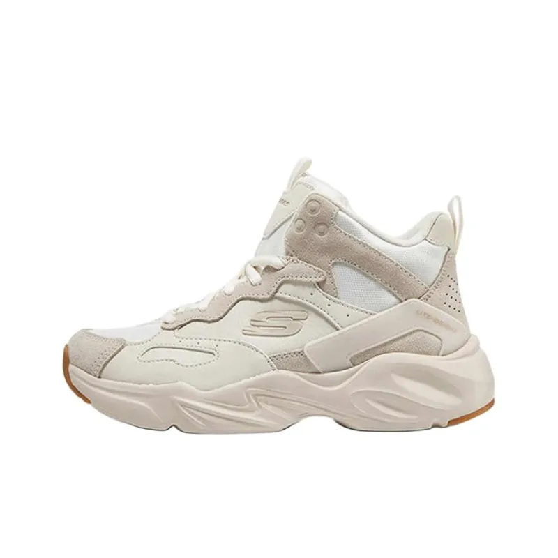 Skechers Stamina Airy Anti Slip Wear Resistant High Top Casual Shoes Women's Khaki White-0
