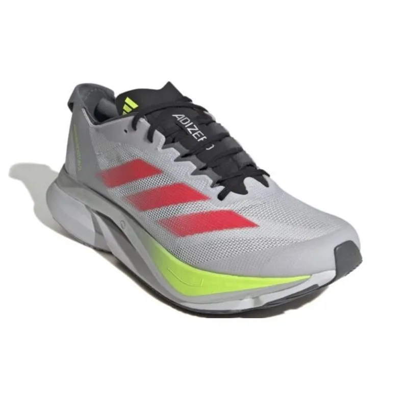 Adidas Adizero Boston 12 Dash Grey Lucid Red Lucid Lemon-2