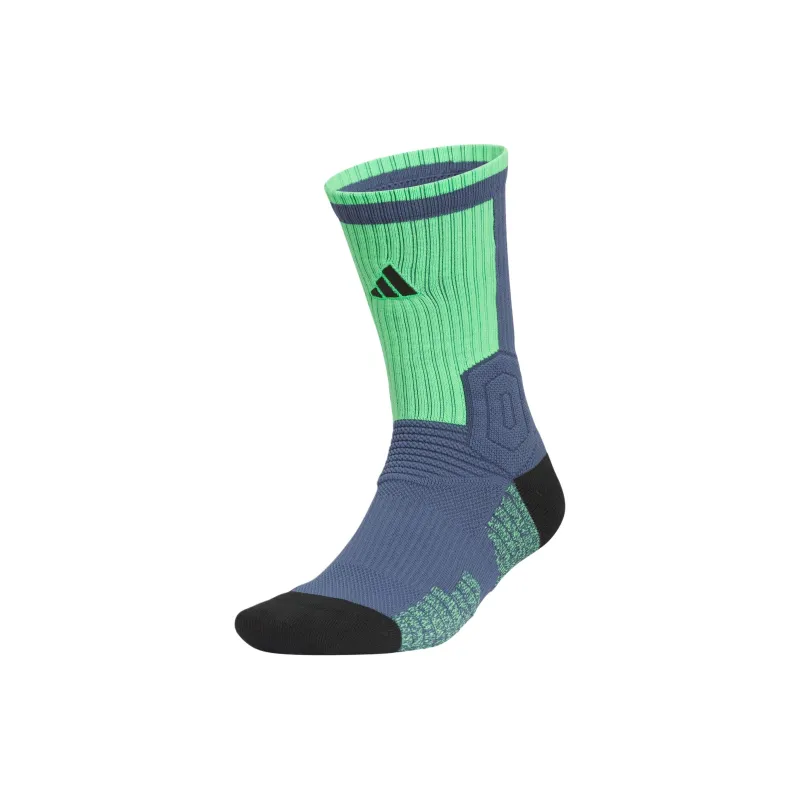 Adidas SLCT SOCK 1PP Basketball Socks Unisex 1 Pack Soft Ink Blue/Black/Bright Green-0