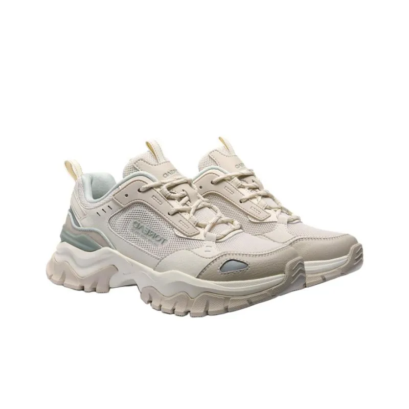 TOREAD Anti Slip Wear Resistant Low Top Running Shoes Women's Ecru-5