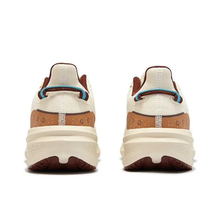 361° Anti Slip Wear Resistant Low Top Training Running Shoes Men's Beige Brown-3