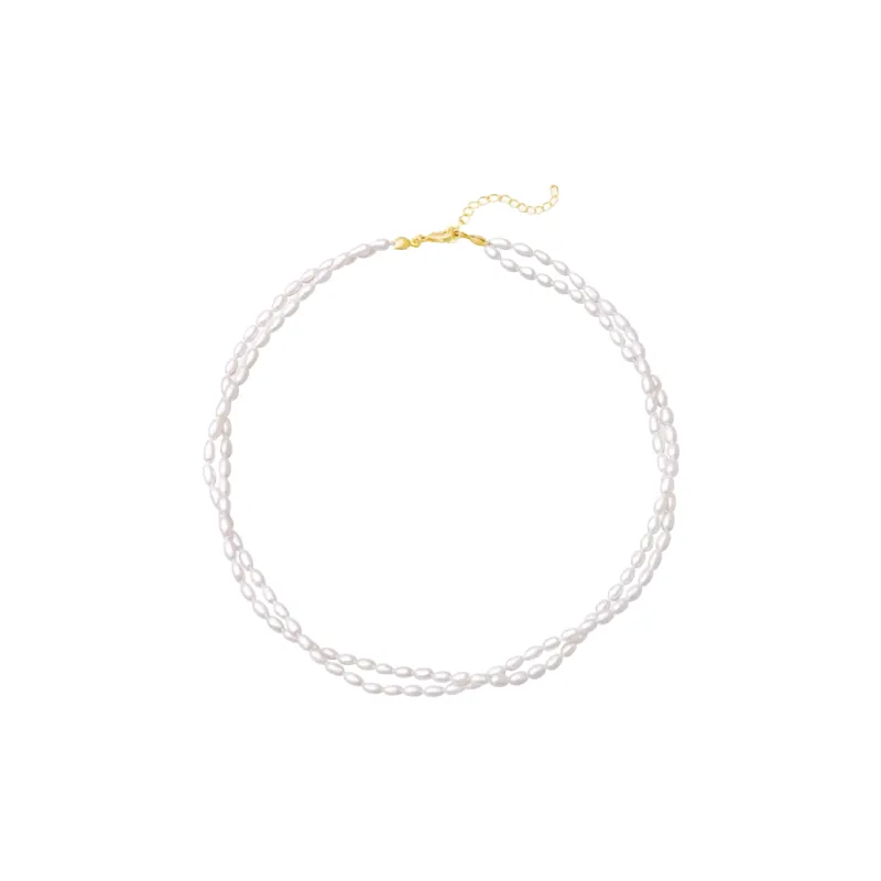 Fortune Gold Pearl Necklaces Women's-0