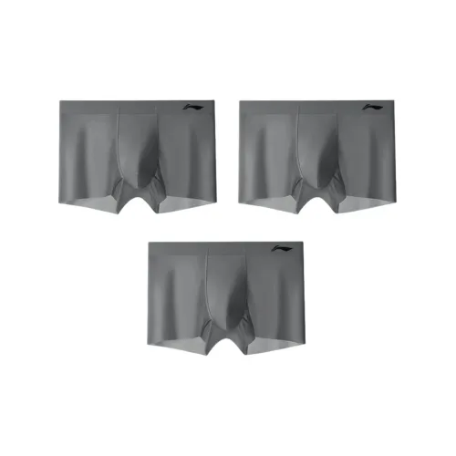 LiNing Underpants Men's 3 Pack Gray