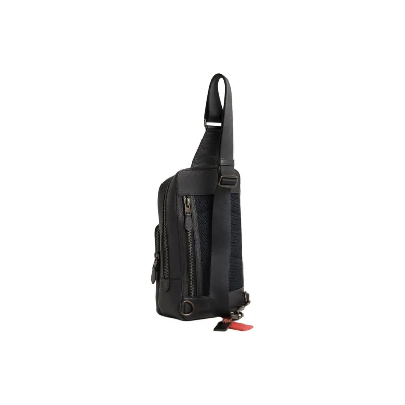 COACH Gotham Calfskin Sling Bag Small Size Unisex Black-1