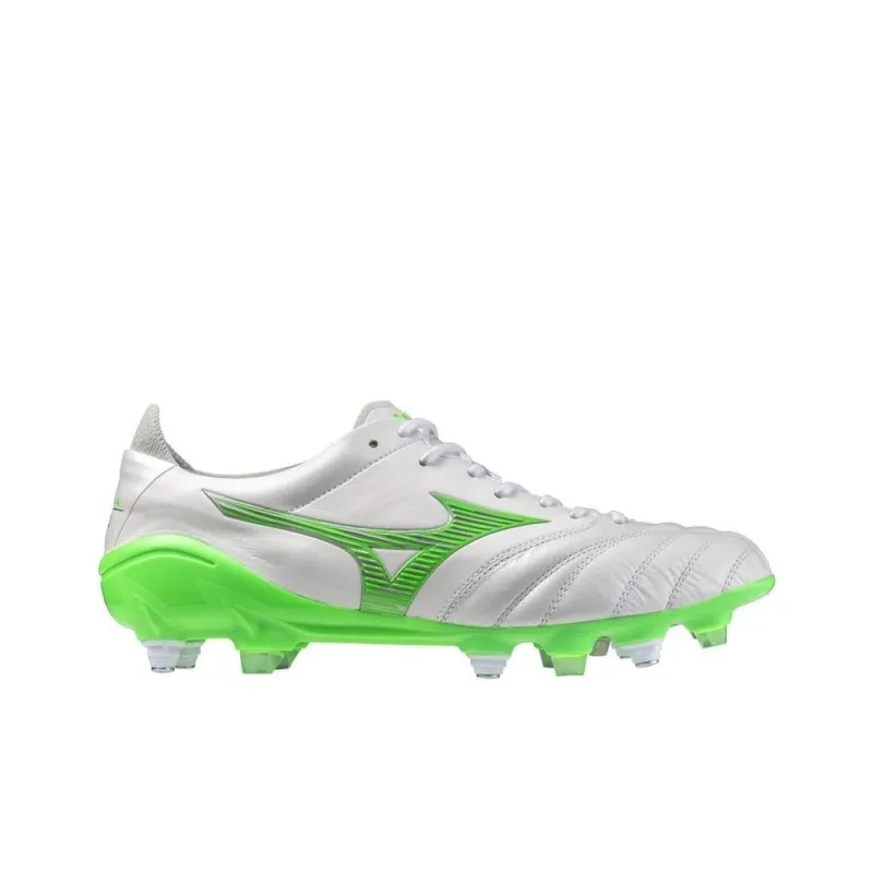 Mizuno Morelia Neo 4 Anti Slip Wear Resistant Soccer Shoes Unisex White Green-1