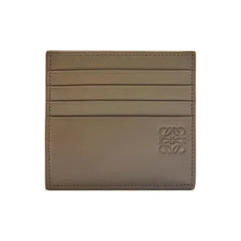 LOEWE Cow Leather Card Holder Men's Dark Khaki Green & Khaki Green