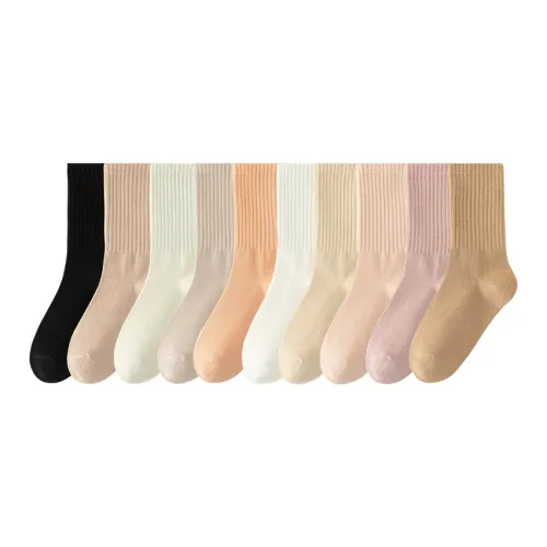 Lan Miao Mid Calf Socks Women's 10 Pack