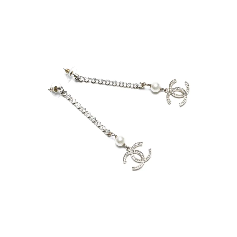 CHANEL 2021 Cc Rhinestone Earrings-1