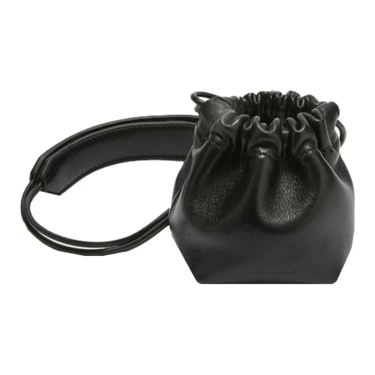 JIL SANDER Lambskin Shoulder Bag, Crossbody Bag Mini Women's Black-0
