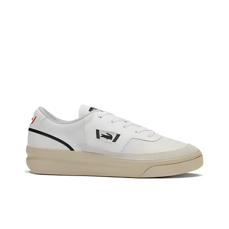 LACOSTE Low Top Skateboard Shoes Men's Ecru-1
