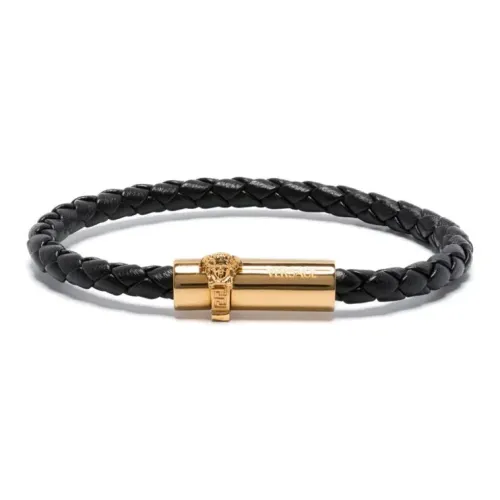 VERSACE Medusa Studded Leather Bracelet