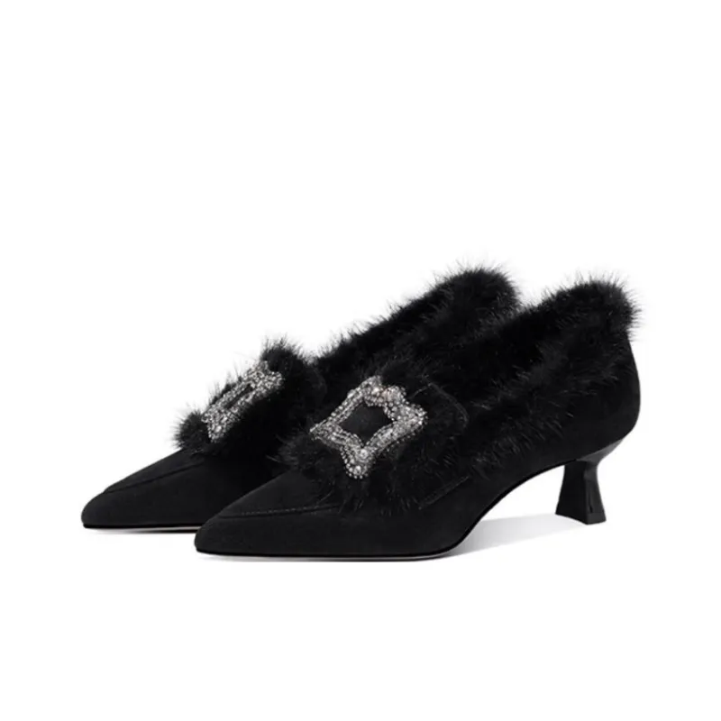 JESSICA SOPHIA Flared Heel High Heels 5cm Women's-1