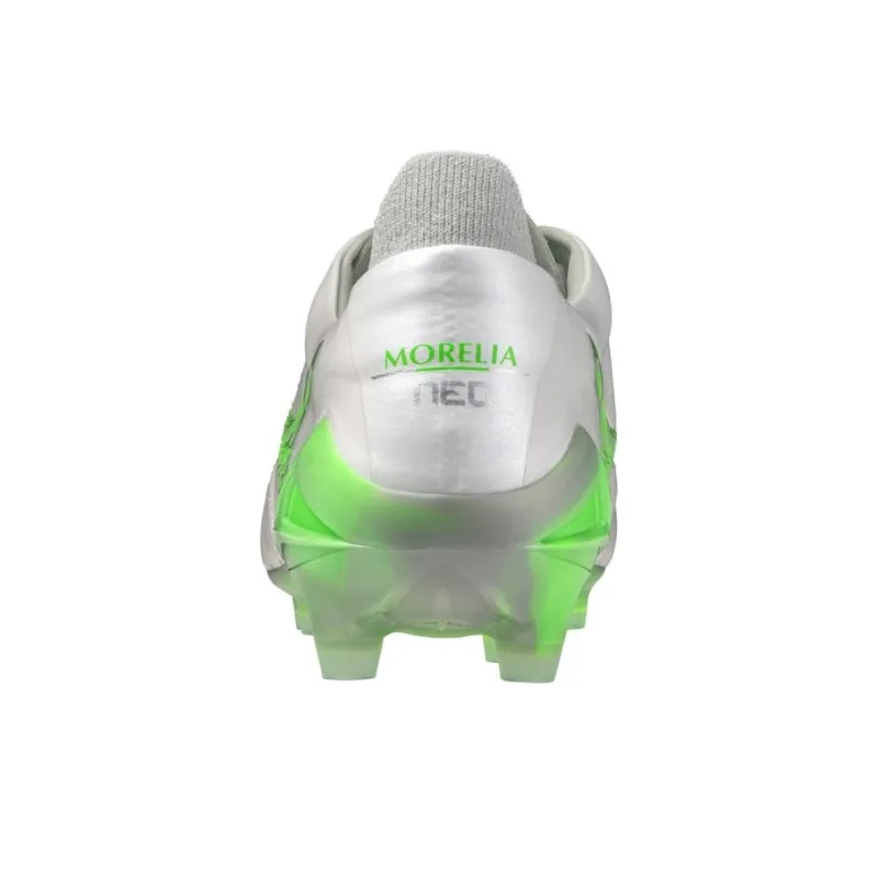 Mizuno Morelia Neo 4 Anti Slip Wear Resistant Soccer Shoes Unisex White Green-3
