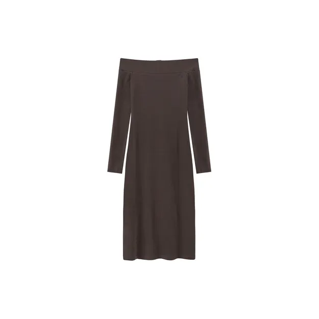CHUU Long Sleeved Dress Women's Carbon Gray-1