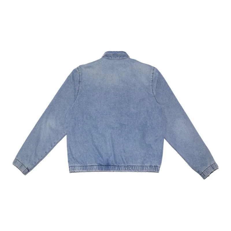 Tre Club Denim Jacket Unisex Washed Denim Blue-1