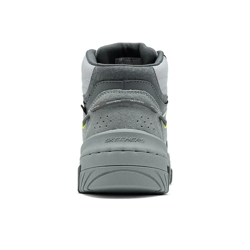 Skechers Anti Slip Wear Resistant Mid Top Casual Shoes Men's Gray-3