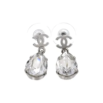 CHANEL Crystal Teardrop Earrings