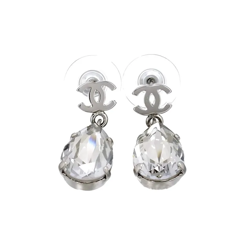 CHANEL Crystal Teardrop Earrings-0