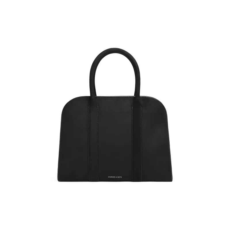 CHARLES&KEITH Fabric Shoulder Bag Tubas Women's Brown/Black-6