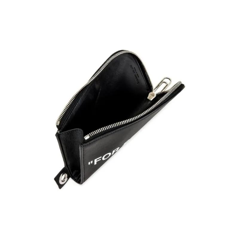 OFF WHITE Quote Neck Pouch Black-4